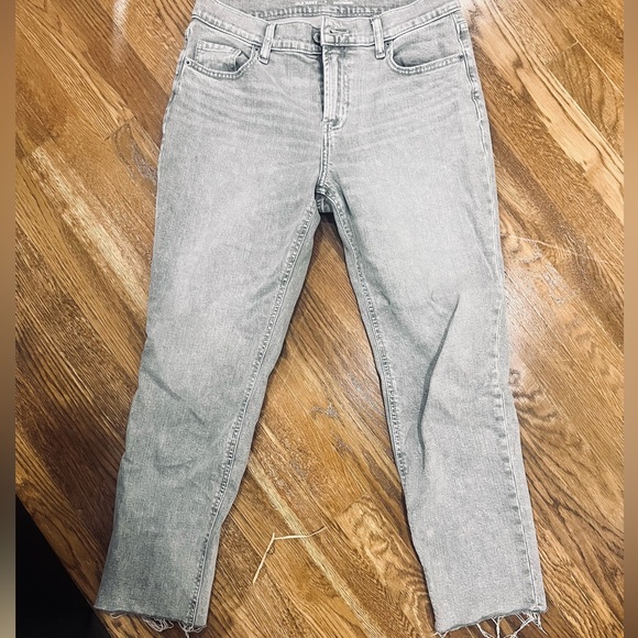 90s vintage old navy grey jeans with fringe detailing, - Picture 2 of 3